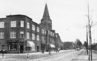 5079 Gezicht in de Amsterdamsestraatweg te Zuilen, uit het noordwesten; links de ingang van de Voltastraat en achter ...